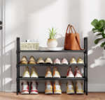 3-Tier Easy-To-Assemble Shoe Rack With Side Handles