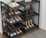 5-Tier Oxford Fabric And Tube-Frame Shoe Rack (Easy Assembly) - Image 2