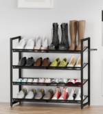 4-Tier Shoe Rack With Adjustable Flat Or Tilted Shelves - Image 2