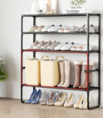 3-Tier Stackable Shoe Rack With Thickened Shelves