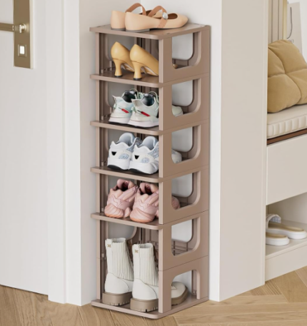 5-Tier Narrow Detachable Shoe Rack (Tool-Free Assembly)