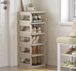 6-Tier Narrow Open-Style Space-Saving Shoe Rack