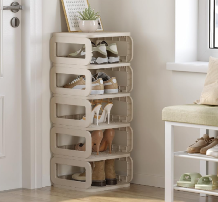 6-Tier Narrow Open-Style Space-Saving Shoe Rack