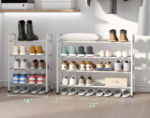 4-Tier Expandable Metal Shoe Rack - Image 2