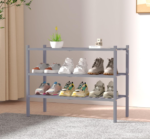 3-Tier Freestanding Bamboo Stackable Shoe Rack