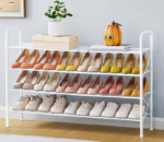 4-Tier Space-Saving Multifunctional Mesh Shoe Rack