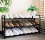 Expandable 3-Tier Metal Shoe Rack (Tool-Free Assembly)