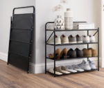 4-Tier Foldable Solid Metal Shoe Rack (No Assembly Required)