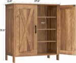 Shoe Cabinet with Double Barn Doors and Adjustable Shelves - Image 2